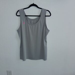 Roz & Ali Soft Gray Sleeveless Top